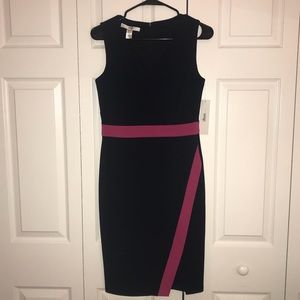 Stitch Fix Lineya Scuba Dress navy/rose